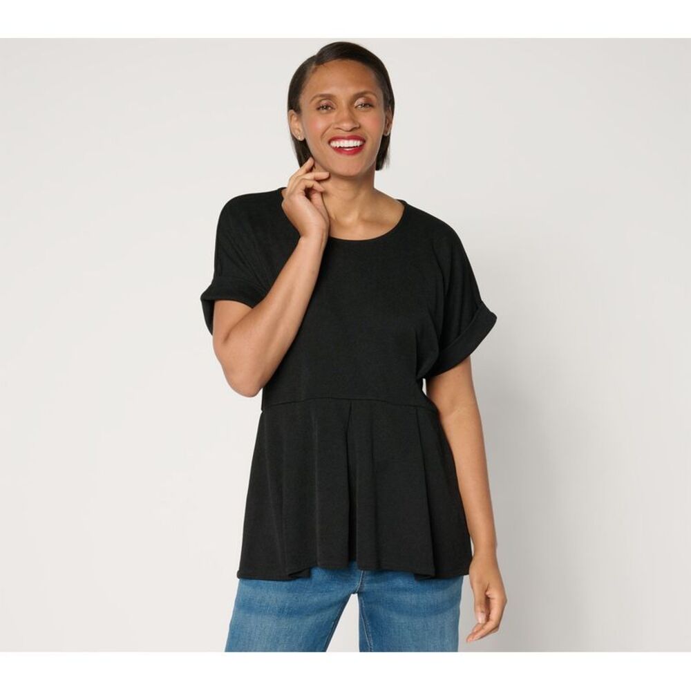 BEAUTIFUL by Lawrence Zarian Women's Top Plus Sz 1X Dolman Sleeve Black A677485